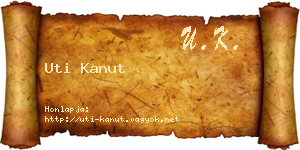 Uti Kanut névjegykártya